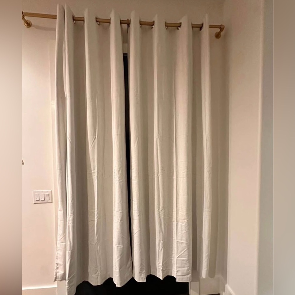 Ivory blackout curtains (2 panels) 52 x 96